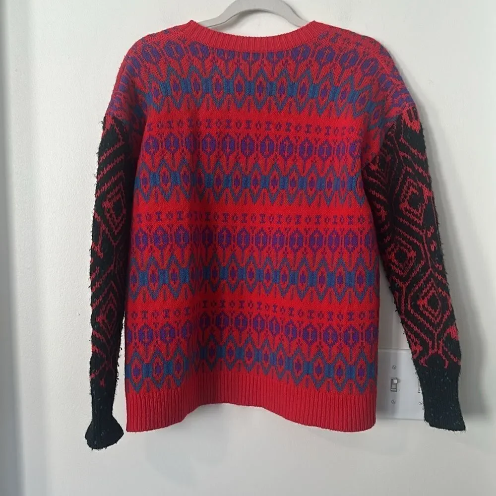 J. Crew Chunky Fair Isle Lambswool Sweater S